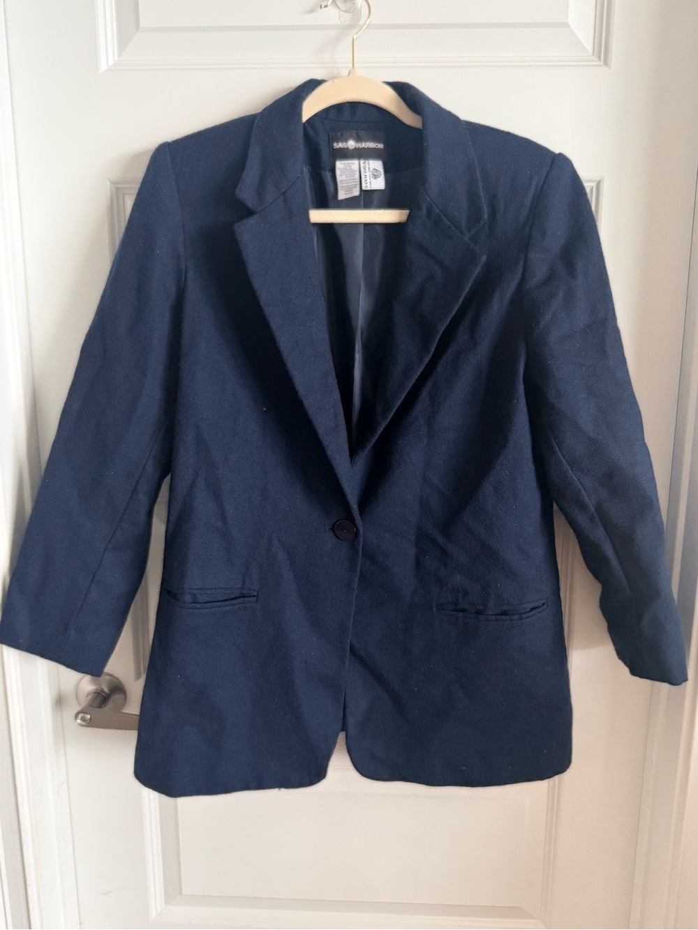 Sag Harbor Navy Wool Blazer